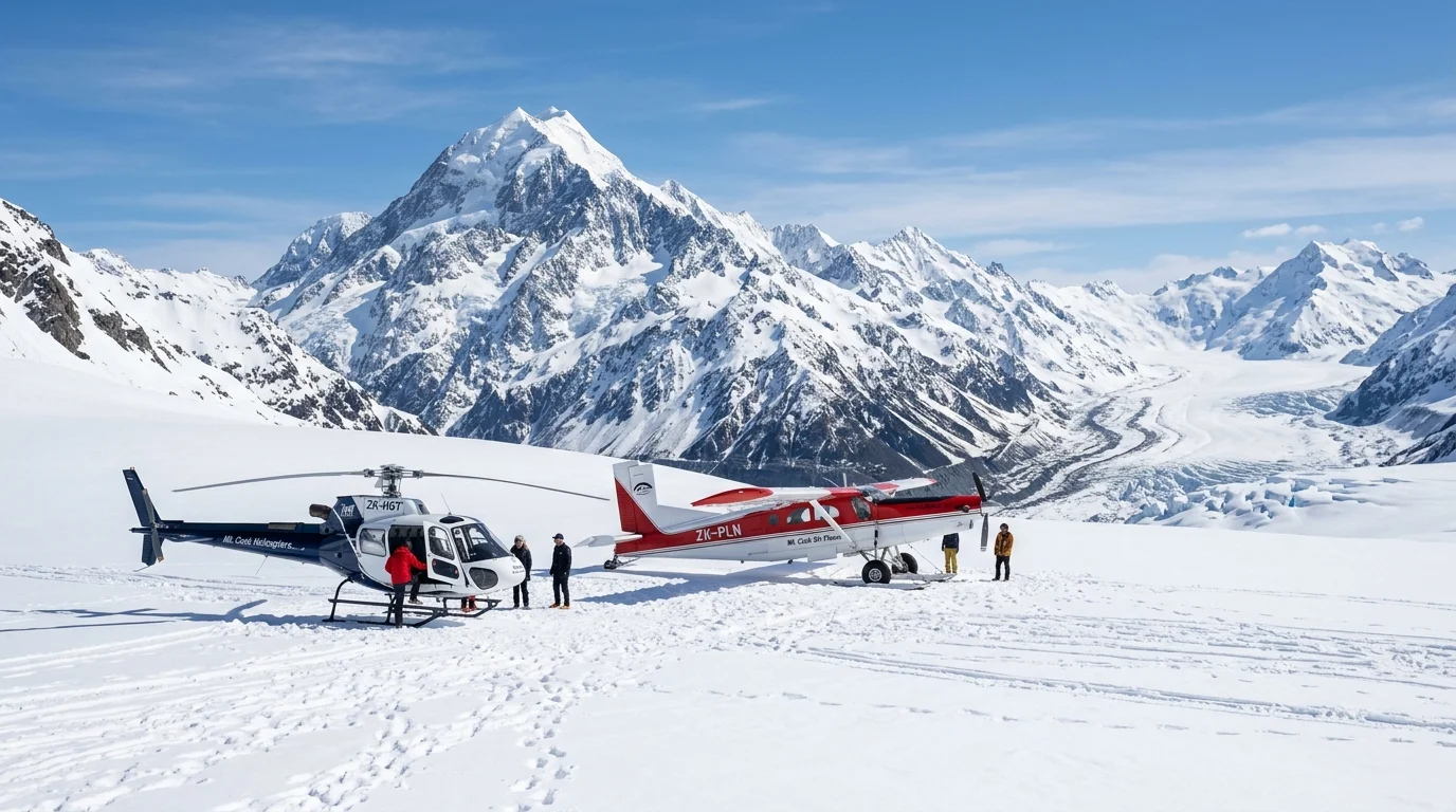 Tasman Glacier Ski-Plane & Helicopter Flight